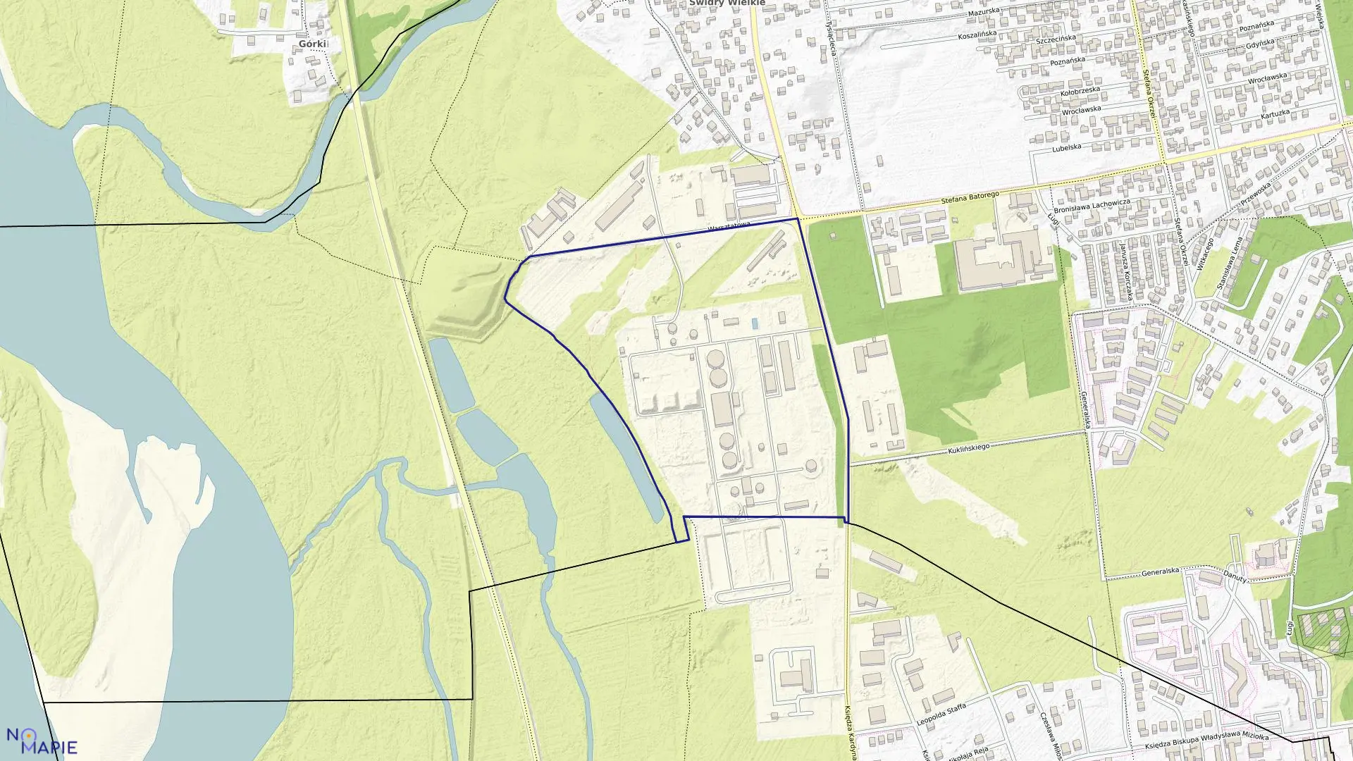 Mapa obrębu 129 w mieście Otwock