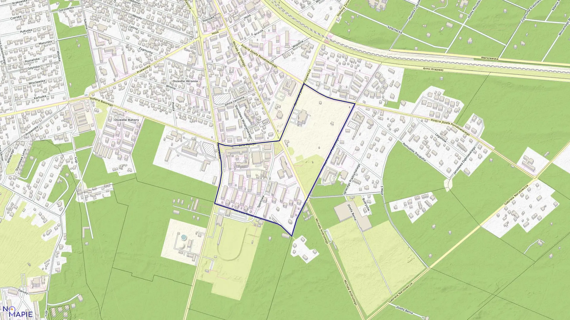 Mapa obrębu 139 w mieście Otwock