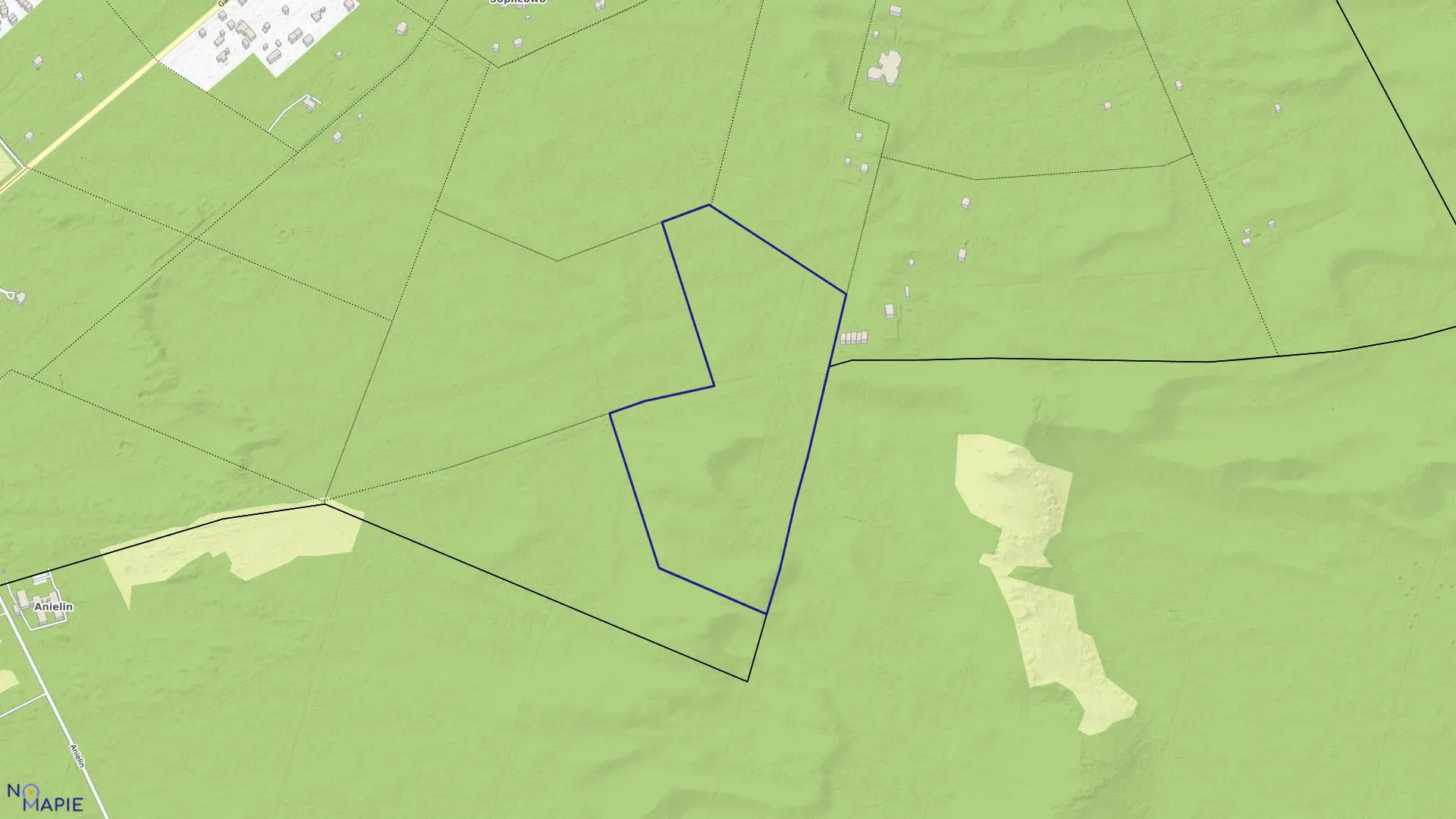 Mapa obrębu 161 w mieście Otwock