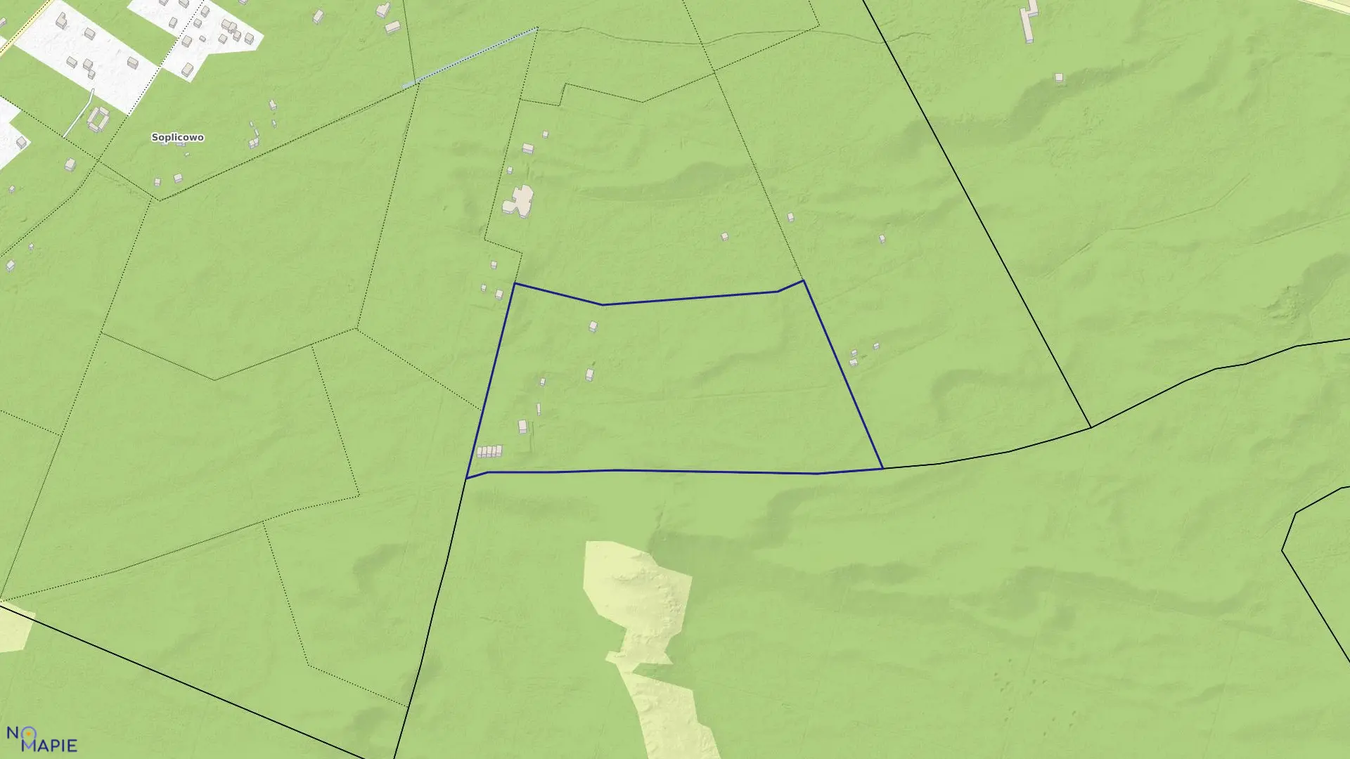 Mapa obrębu 165 w mieście Otwock