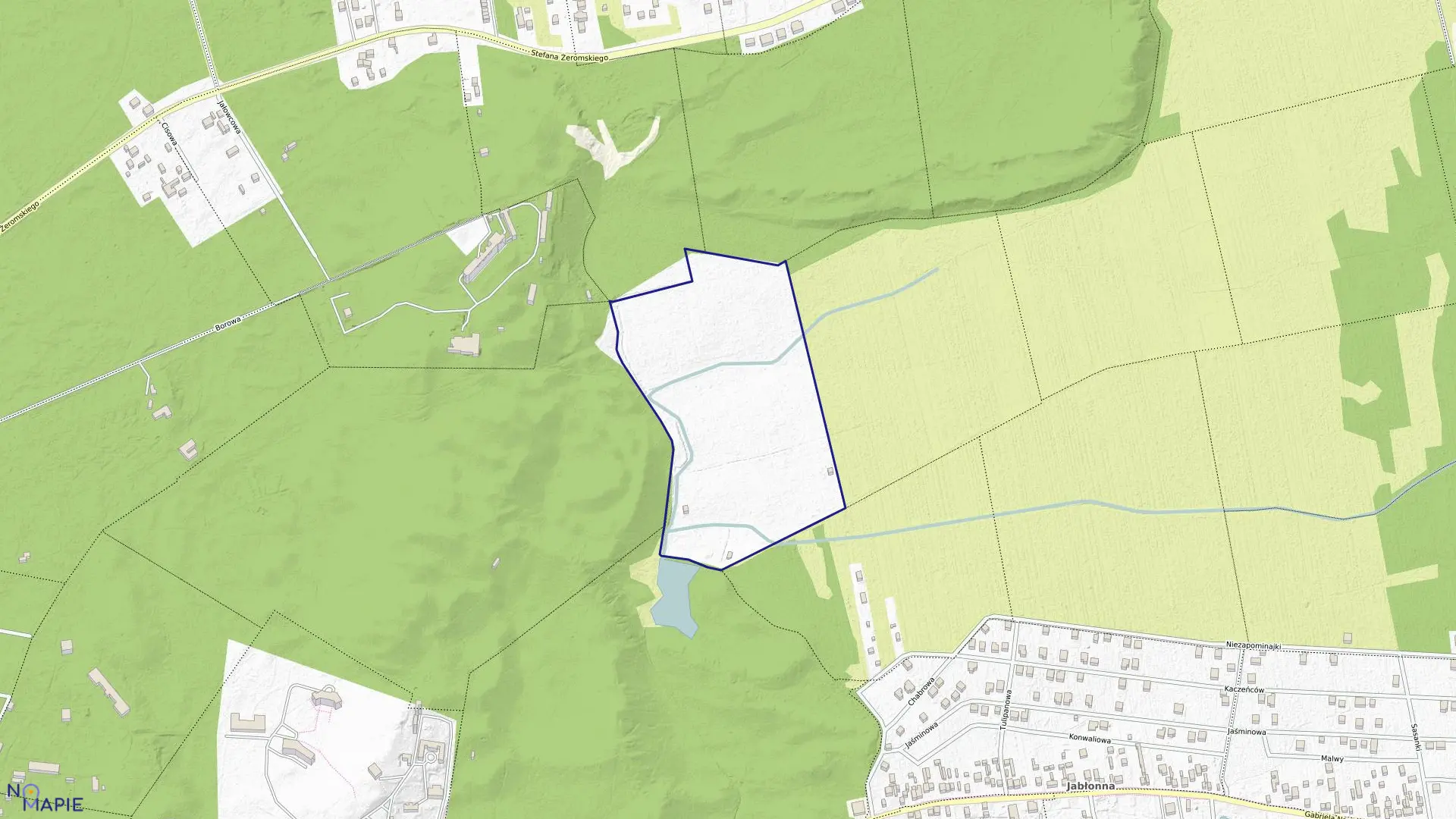 Mapa obrębu 167 w mieście Otwock