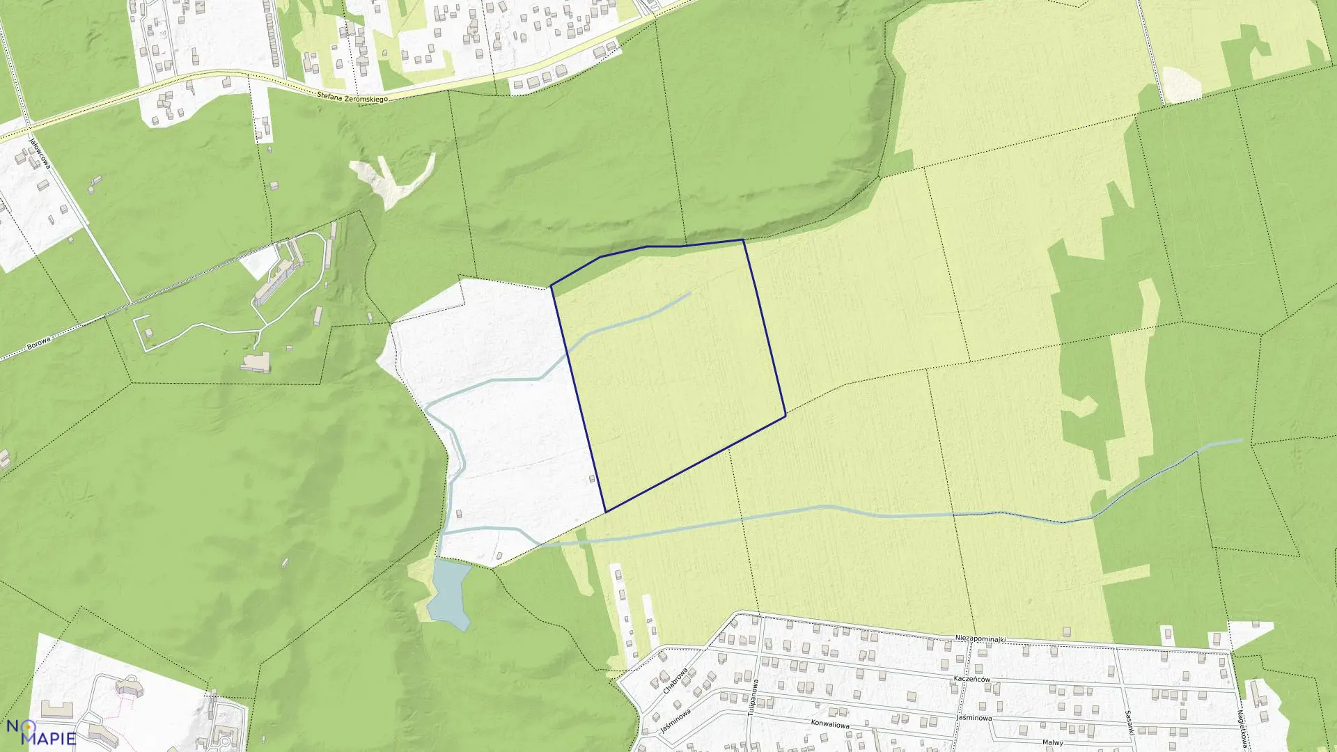 Mapa obrębu 168 w mieście Otwock