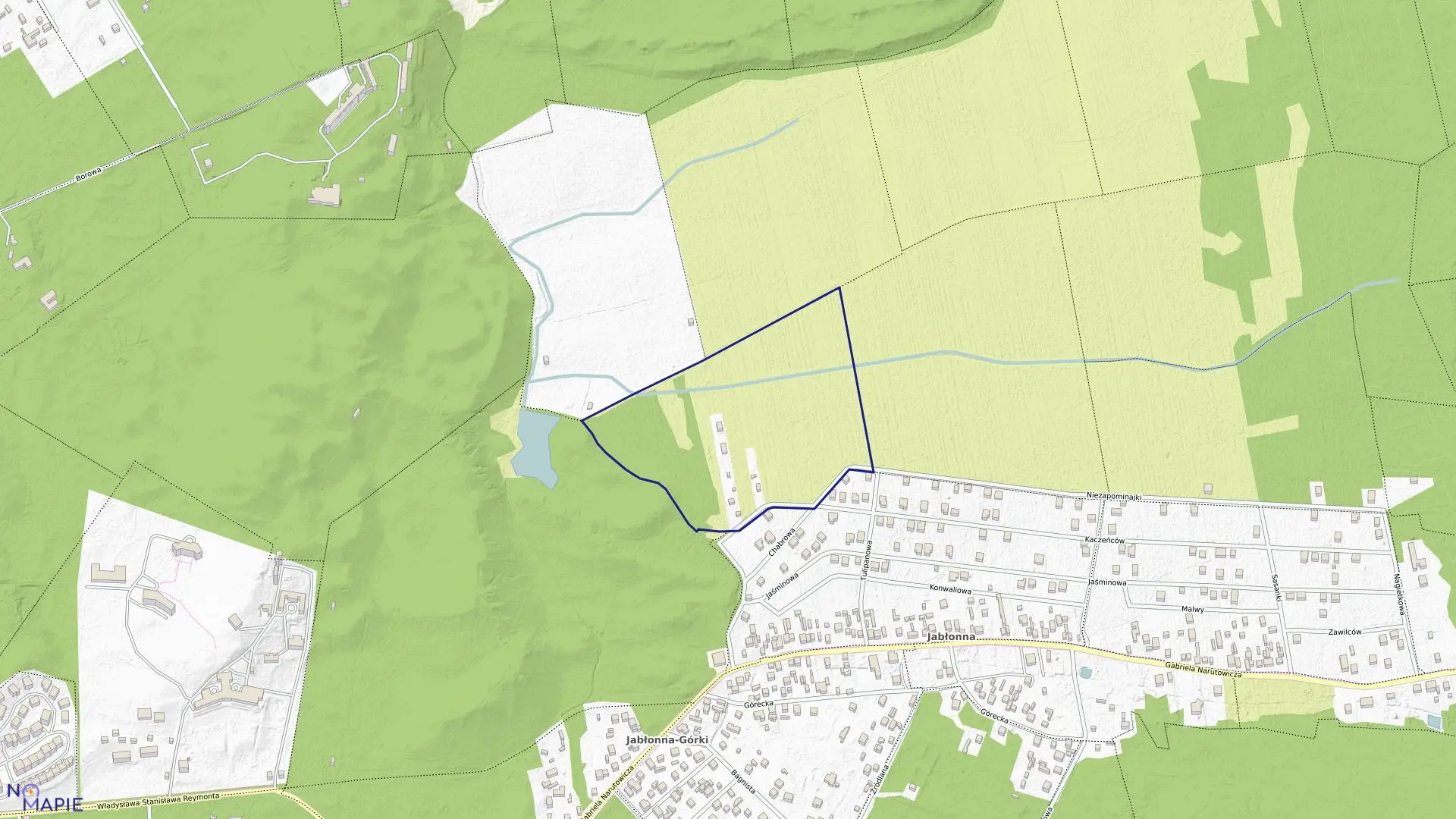 Mapa obrębu 169 w mieście Otwock