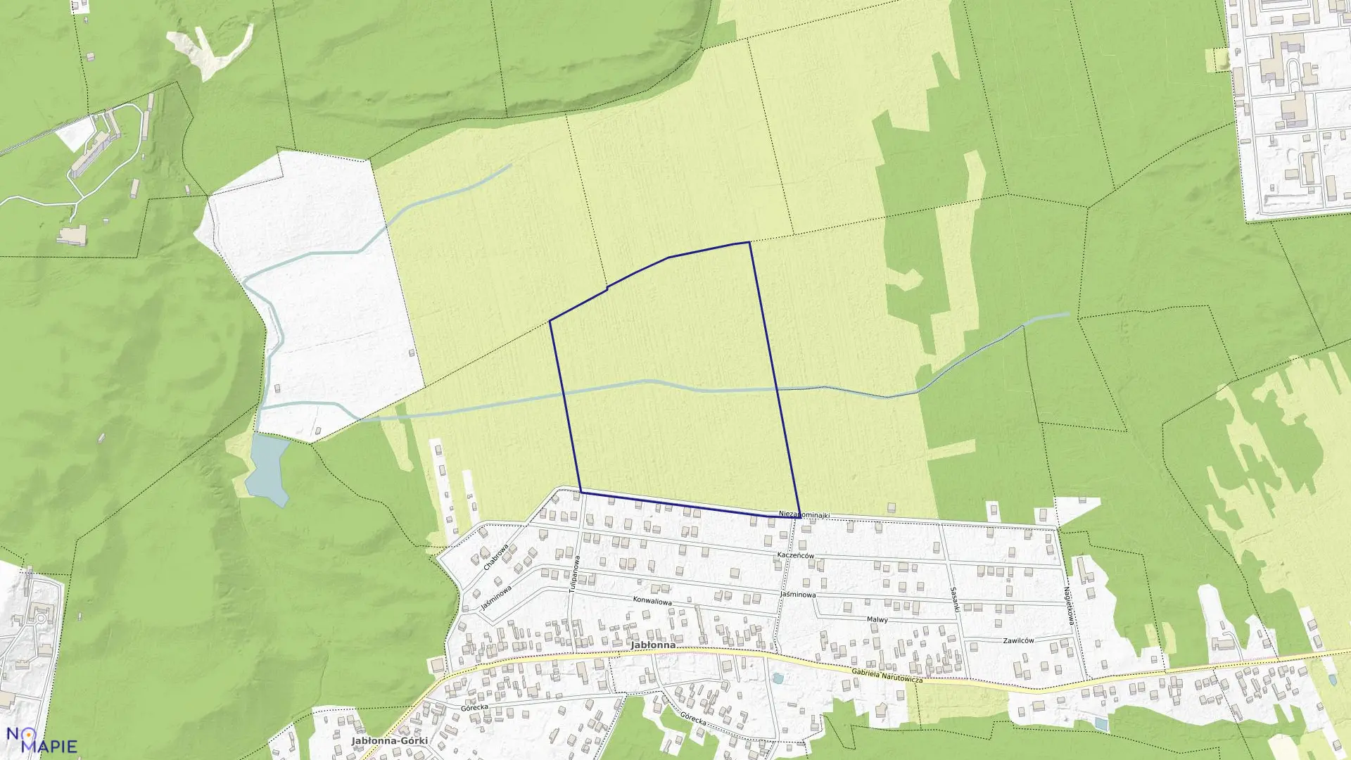 Mapa obrębu 170 w mieście Otwock