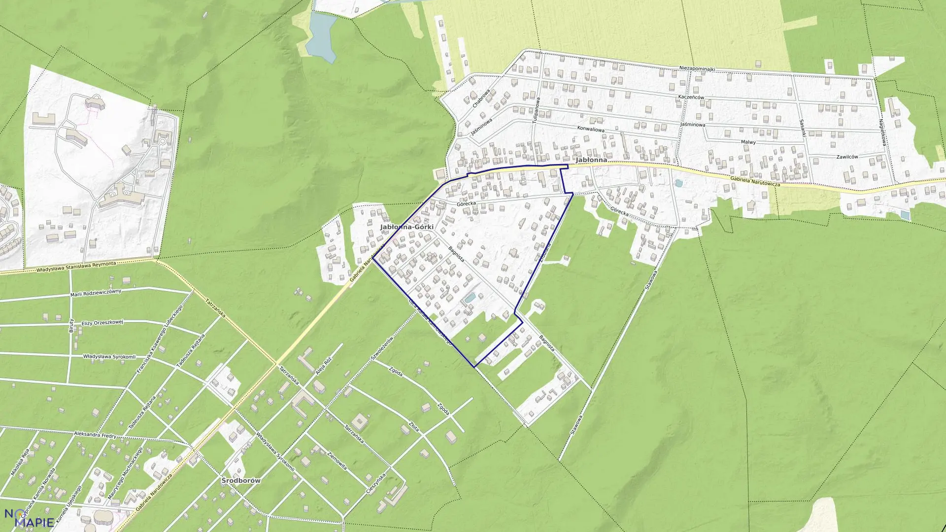 Mapa obrębu 173 w mieście Otwock