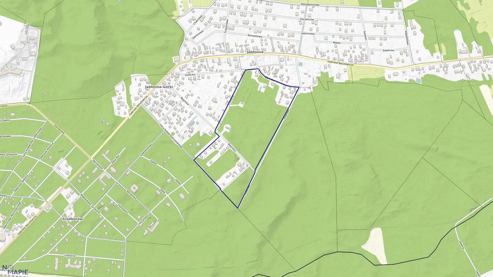 Mapa obrębu 174 w mieście Otwock