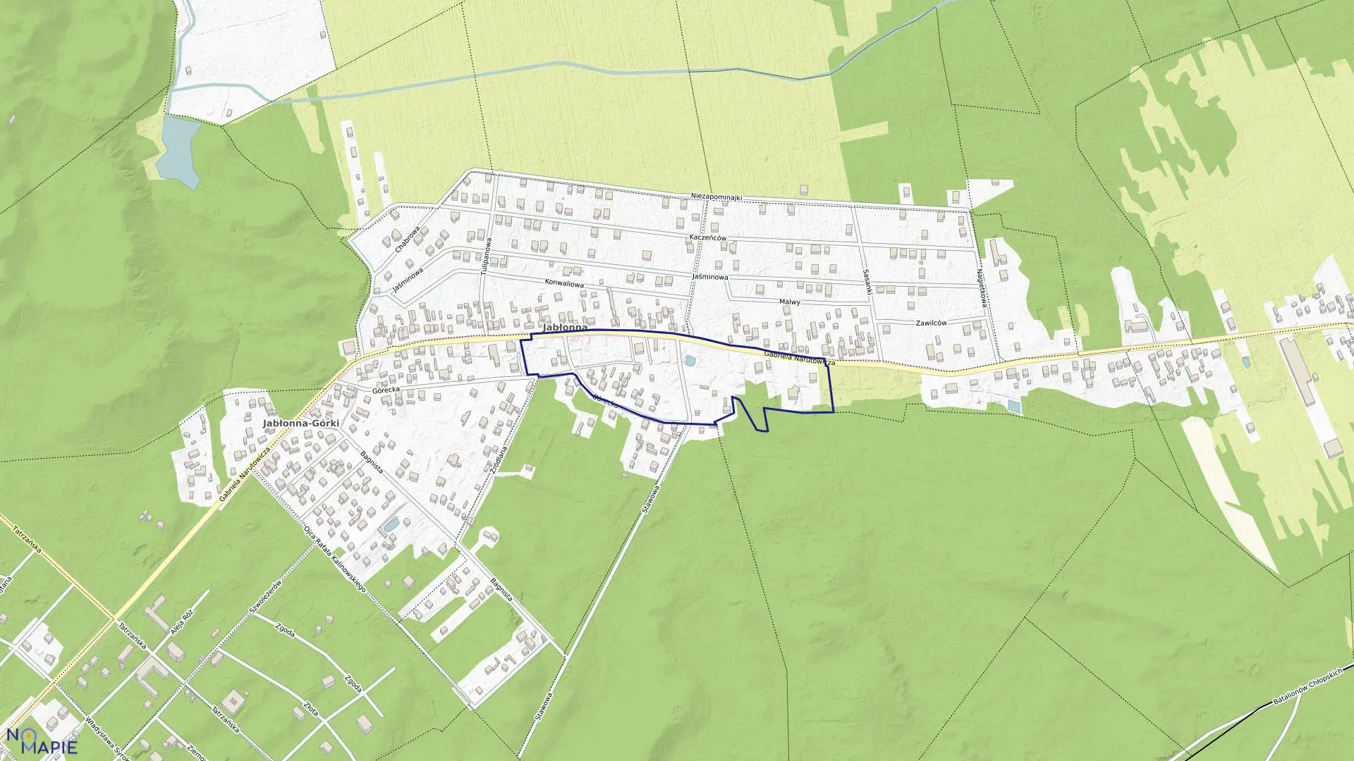 Mapa obrębu 175 w mieście Otwock