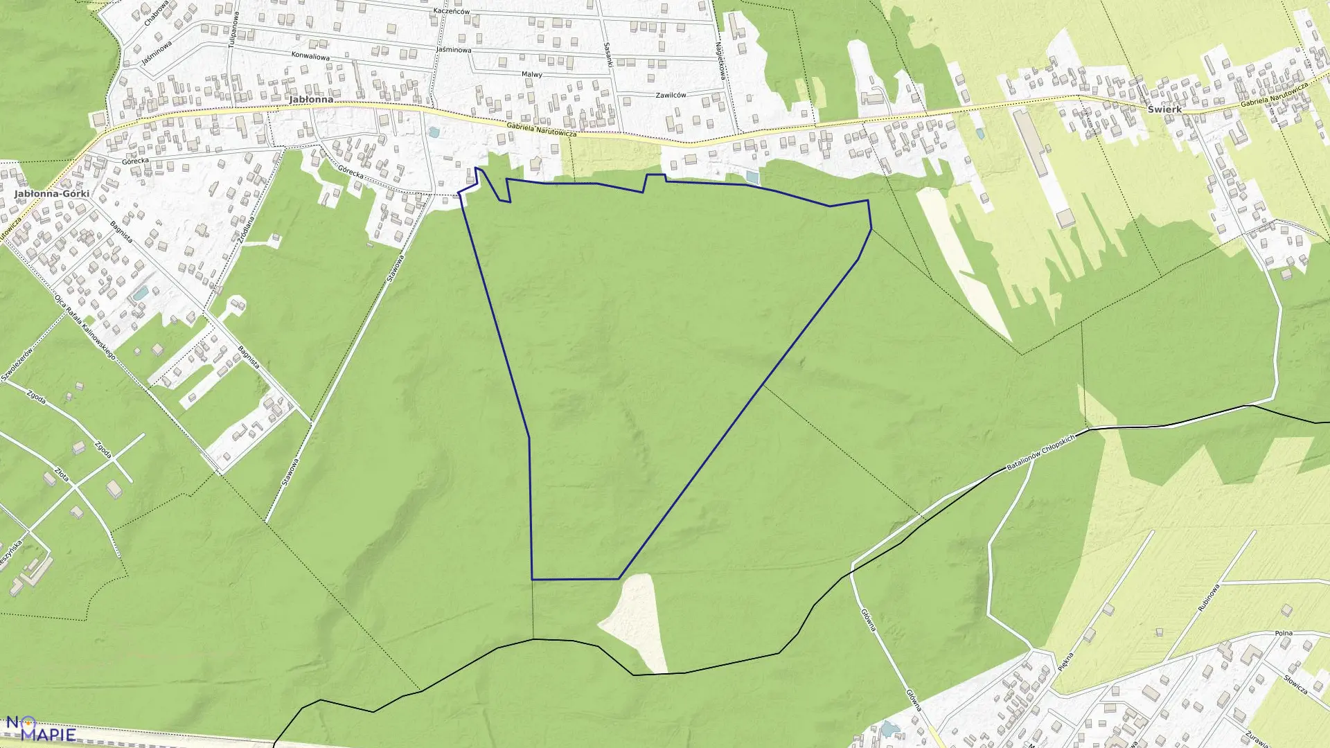 Mapa obrębu 178 w mieście Otwock