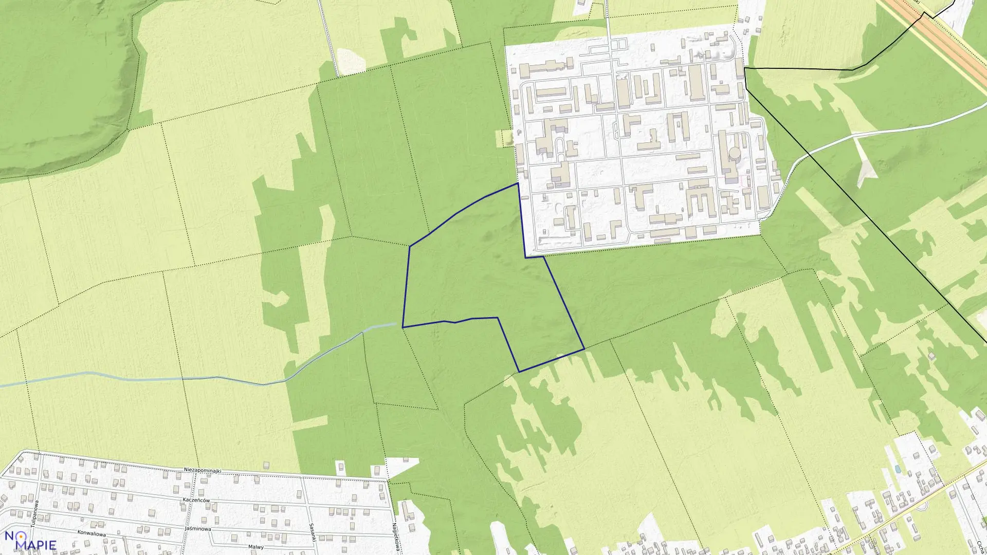 Mapa obrębu 181 w mieście Otwock