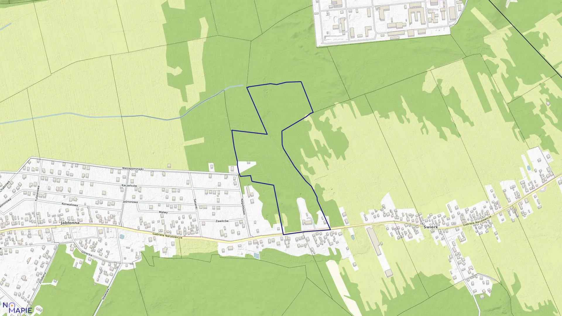 Mapa obrębu 184 w mieście Otwock