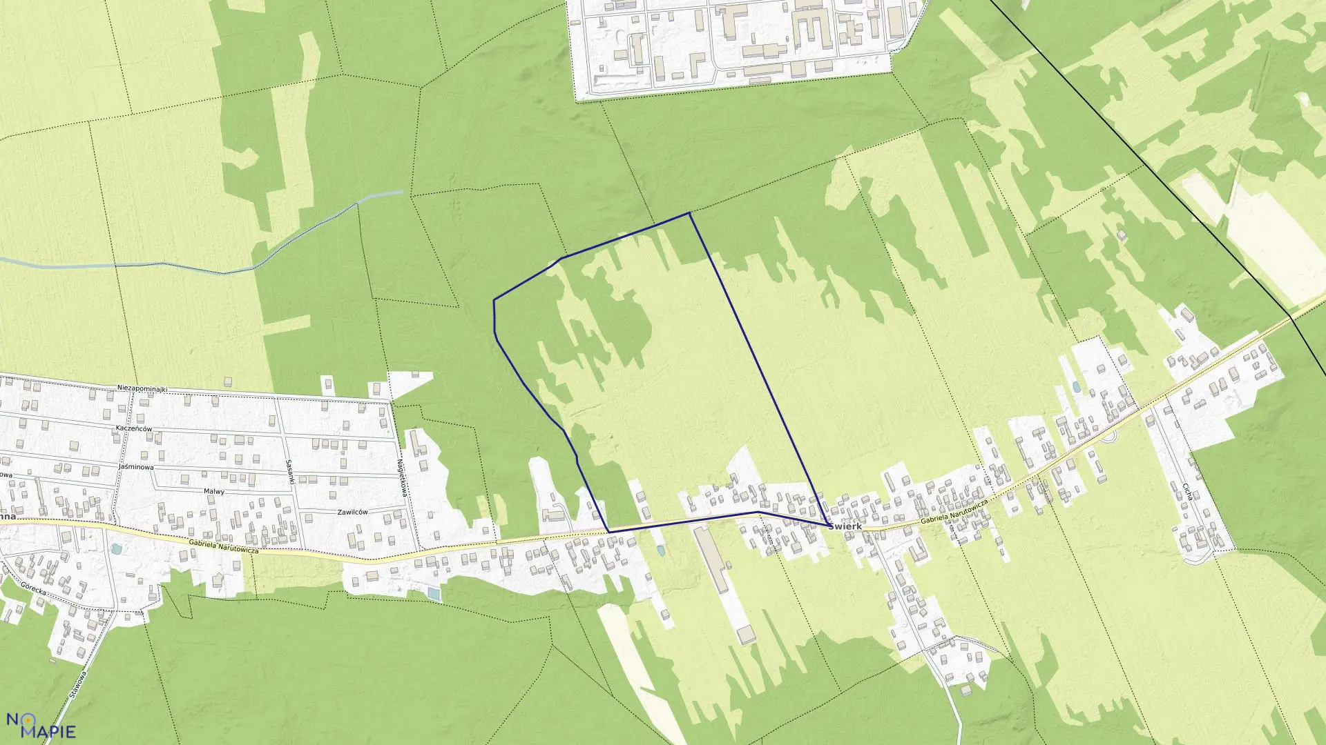 Mapa obrębu 185 w mieście Otwock