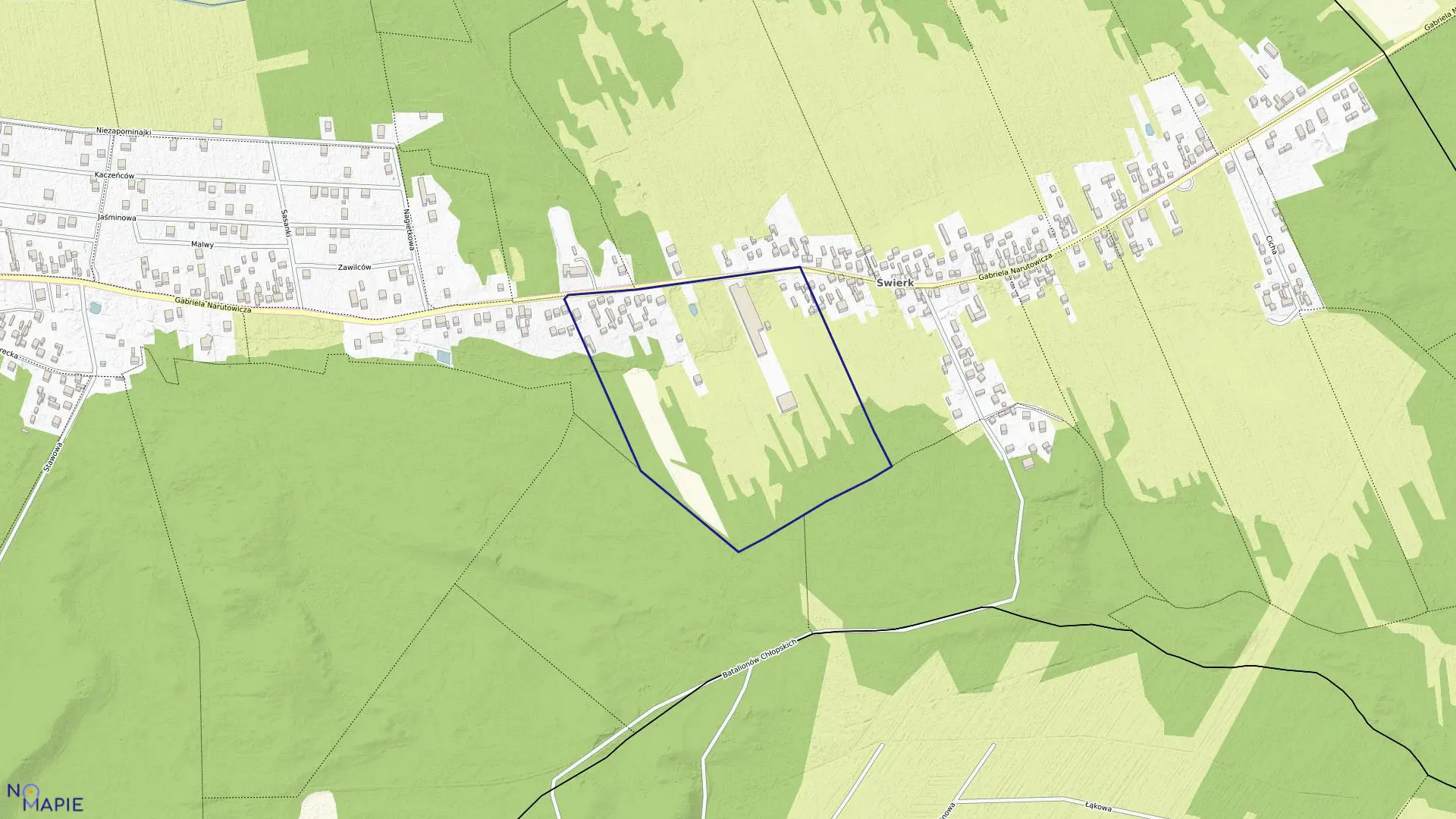 Mapa obrębu 189 w mieście Otwock