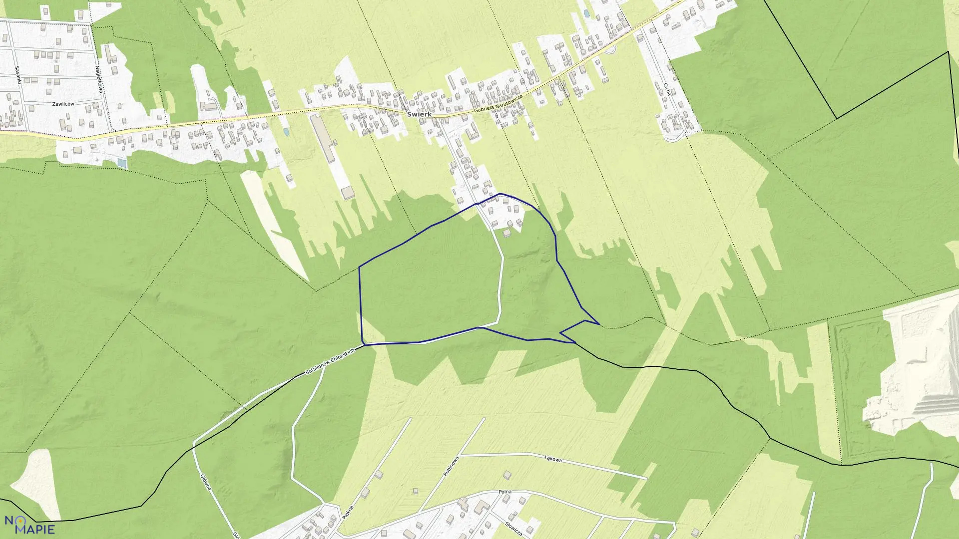 Mapa obrębu 191 w mieście Otwock