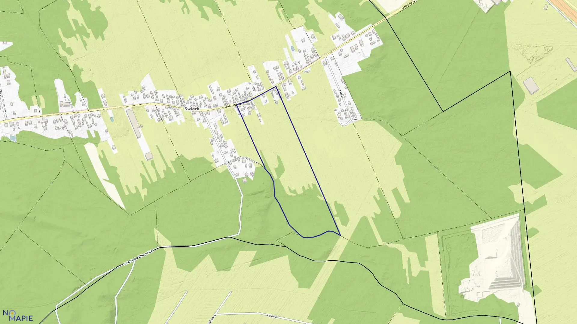 Mapa obrębu 192 w mieście Otwock