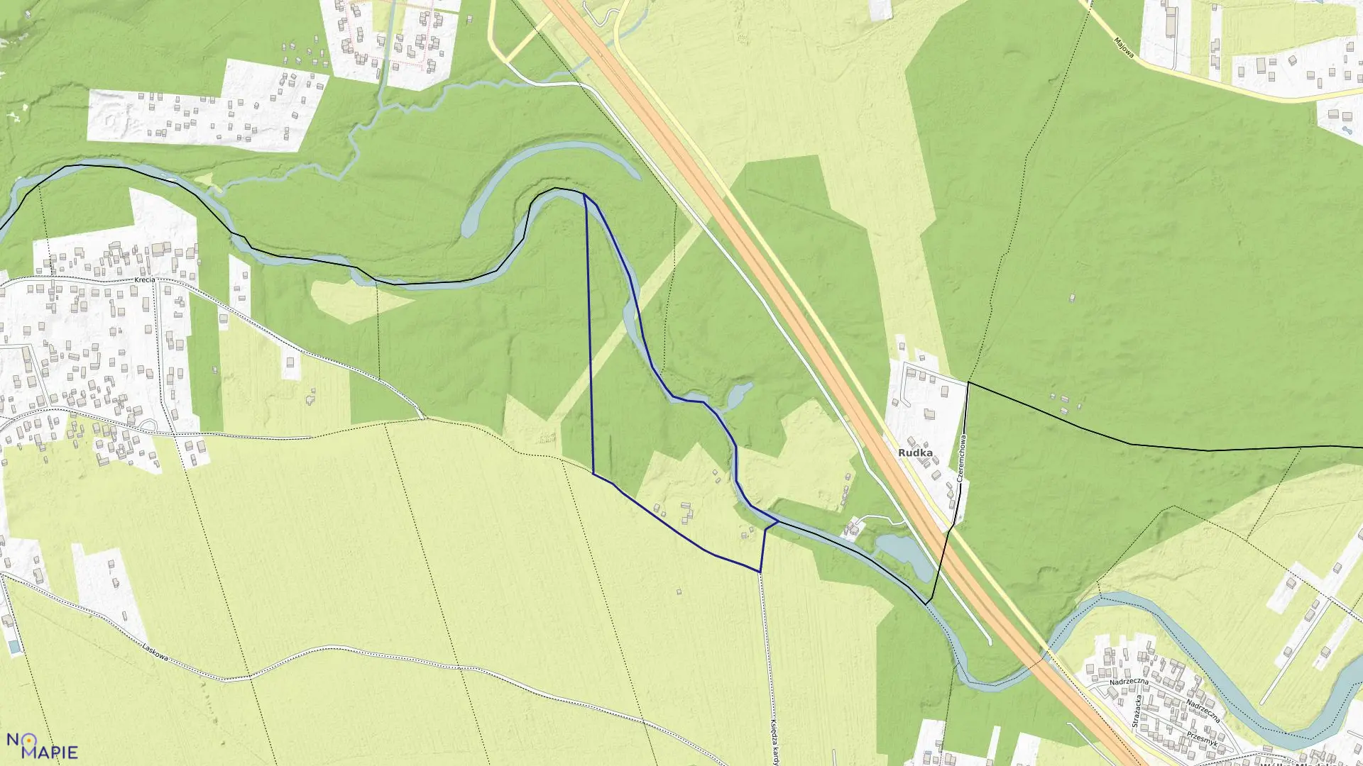 Mapa obrębu 209 w mieście Otwock