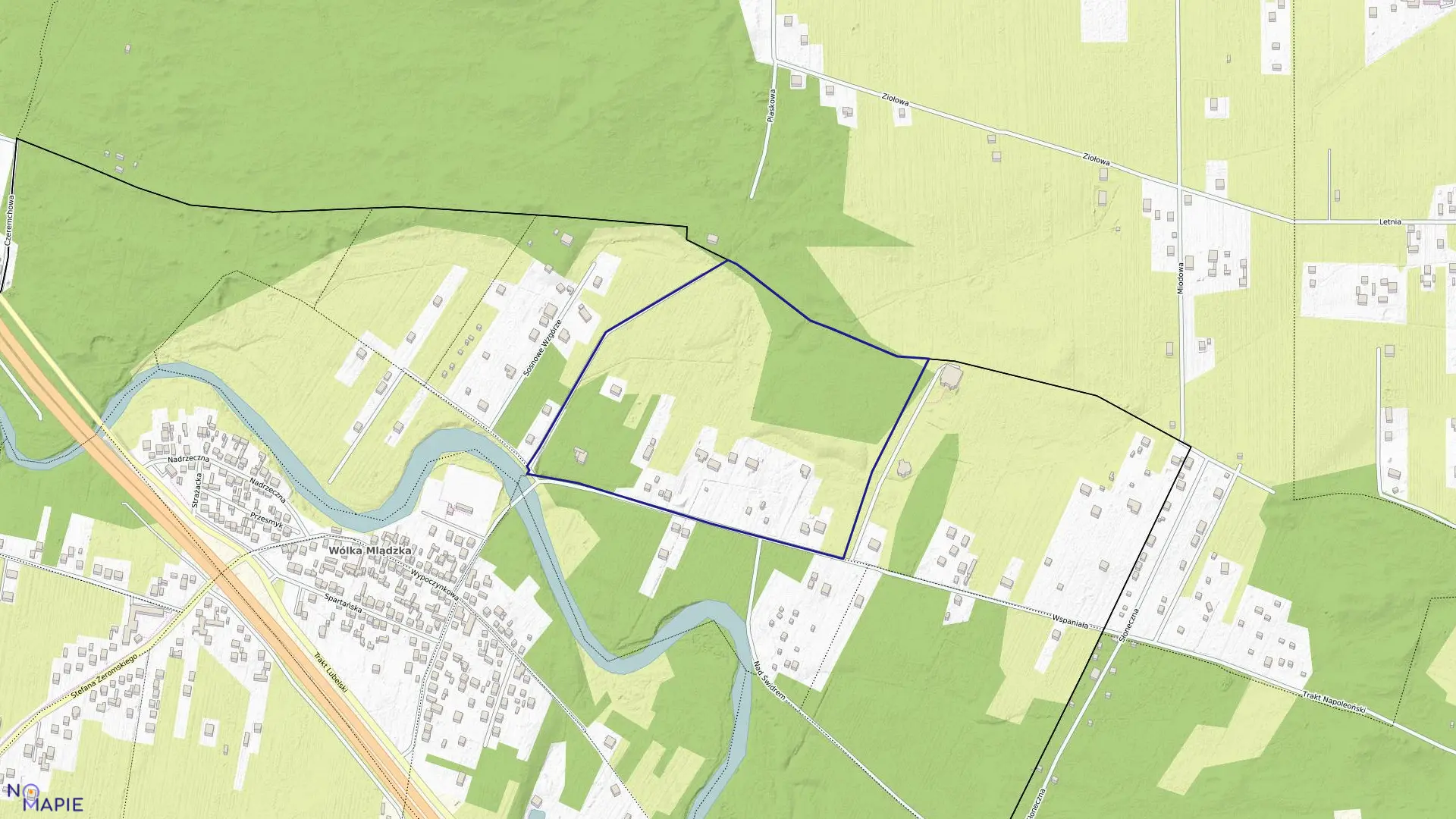 Mapa obrębu 226 w mieście Otwock