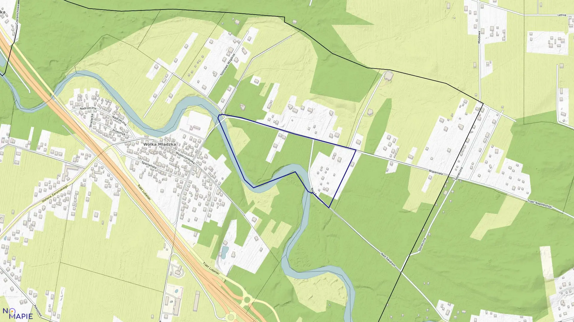 Mapa obrębu 228 w mieście Otwock