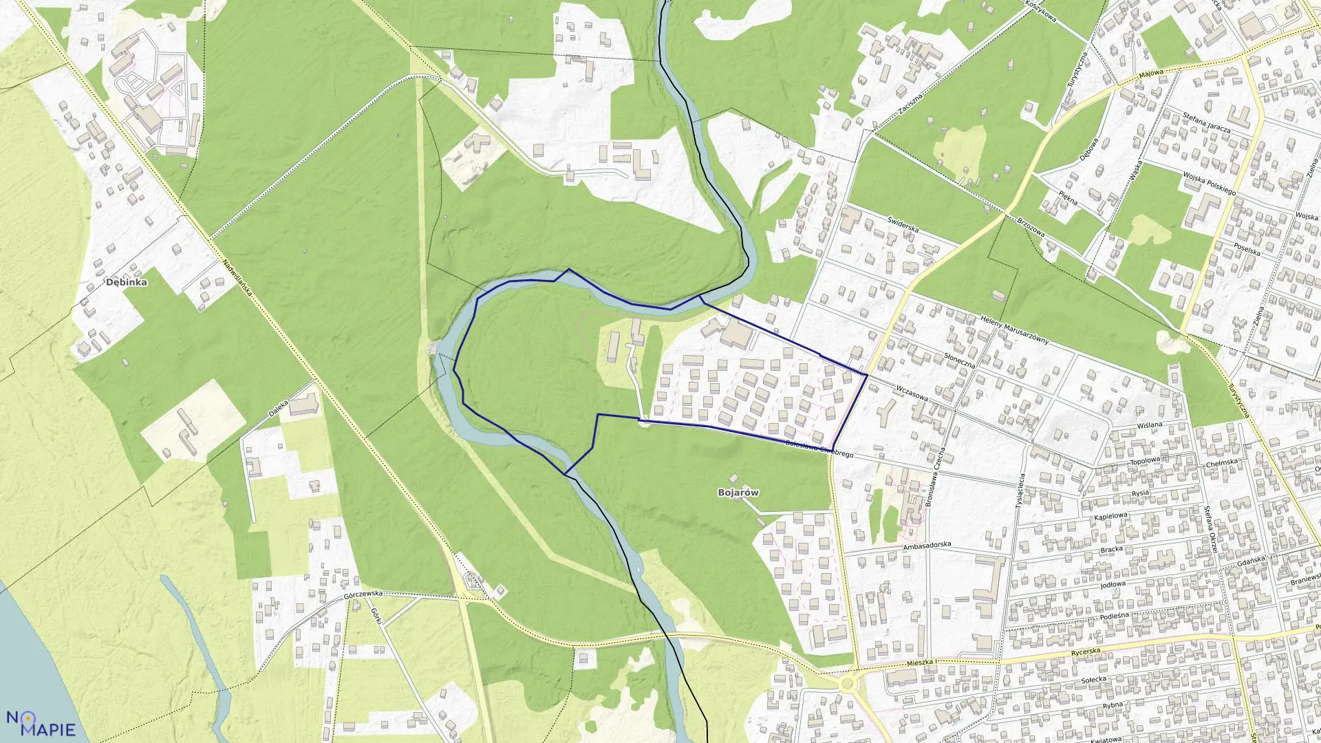 Mapa obrębu 23 w mieście Otwock