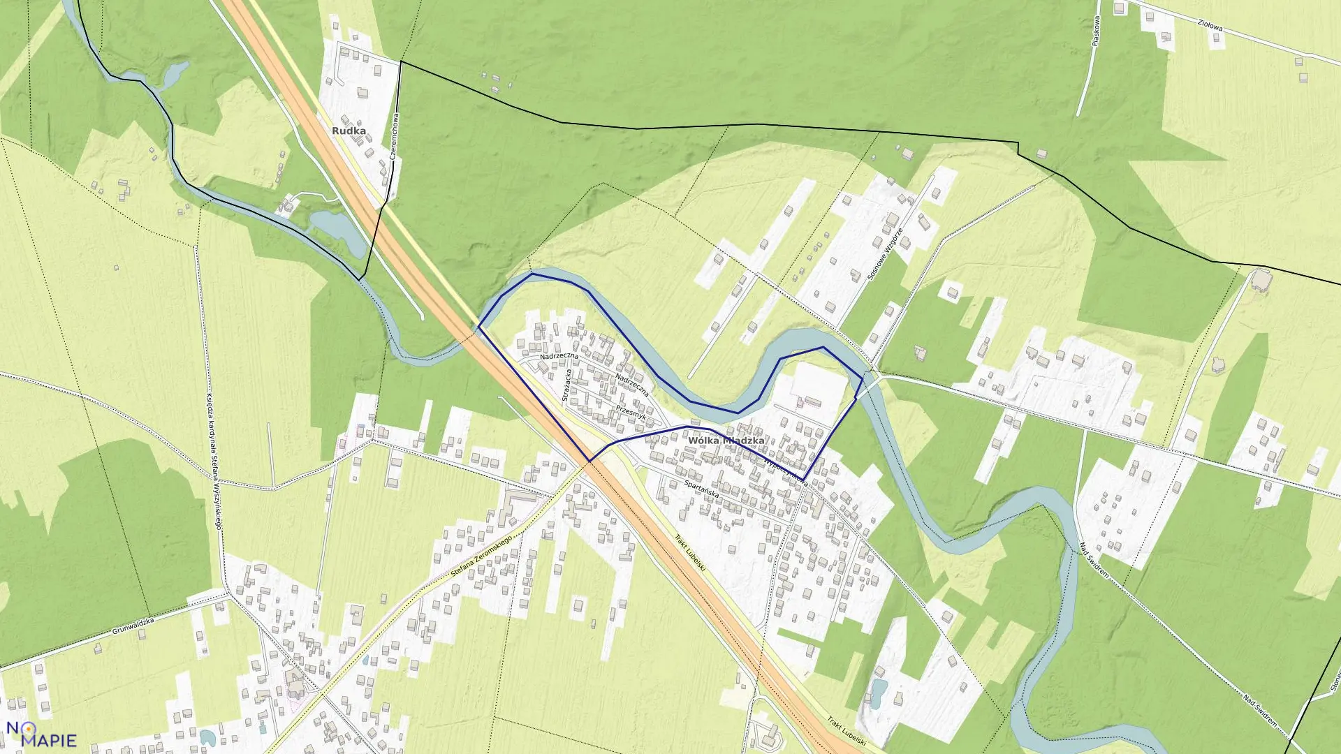 Mapa obrębu 231 w mieście Otwock