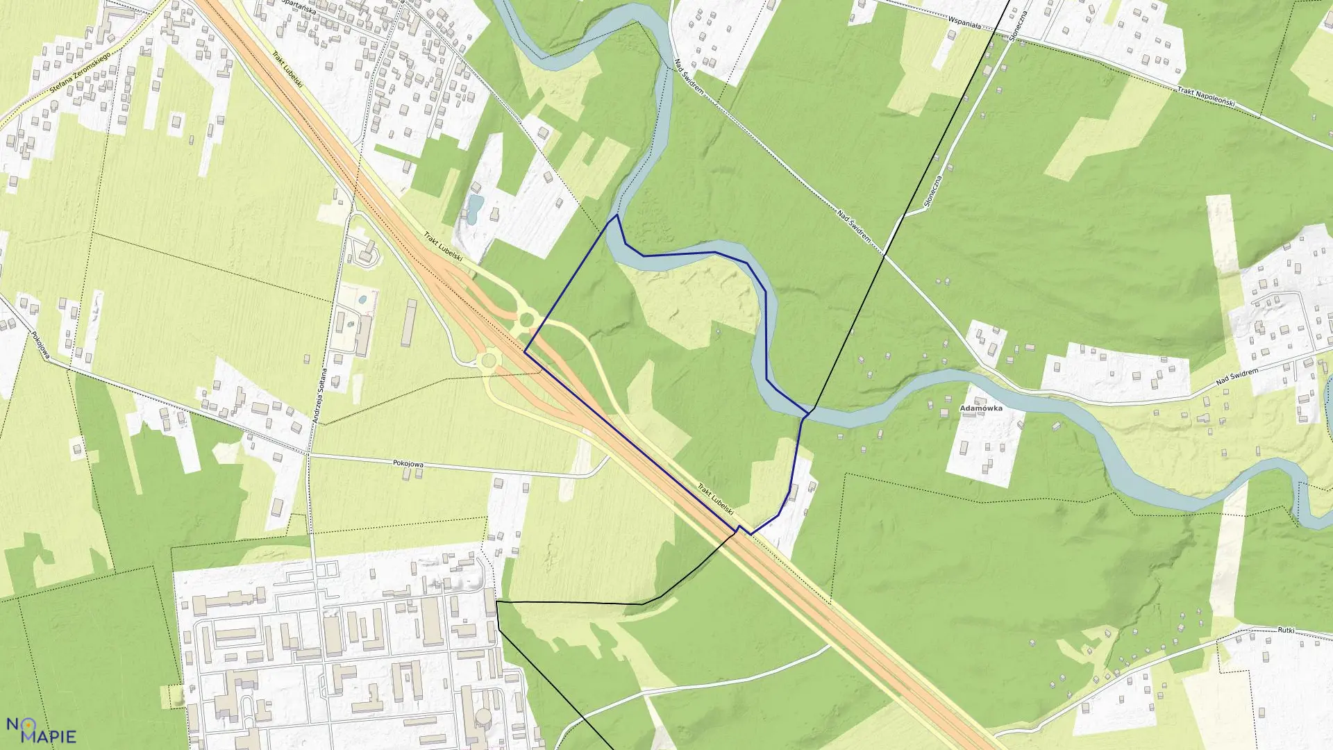 Mapa obrębu 235 w mieście Otwock