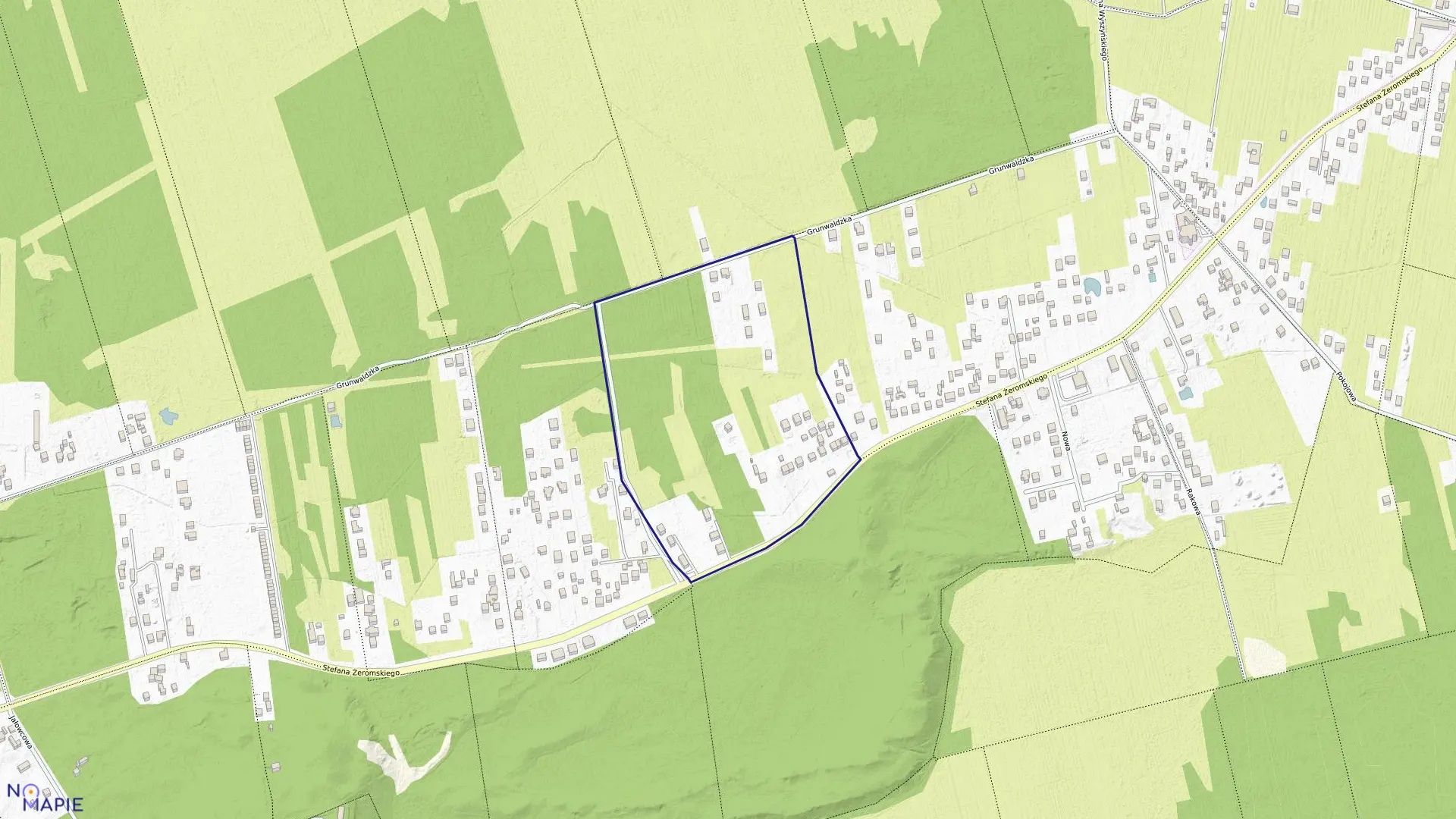 Mapa obrębu 238 w mieście Otwock