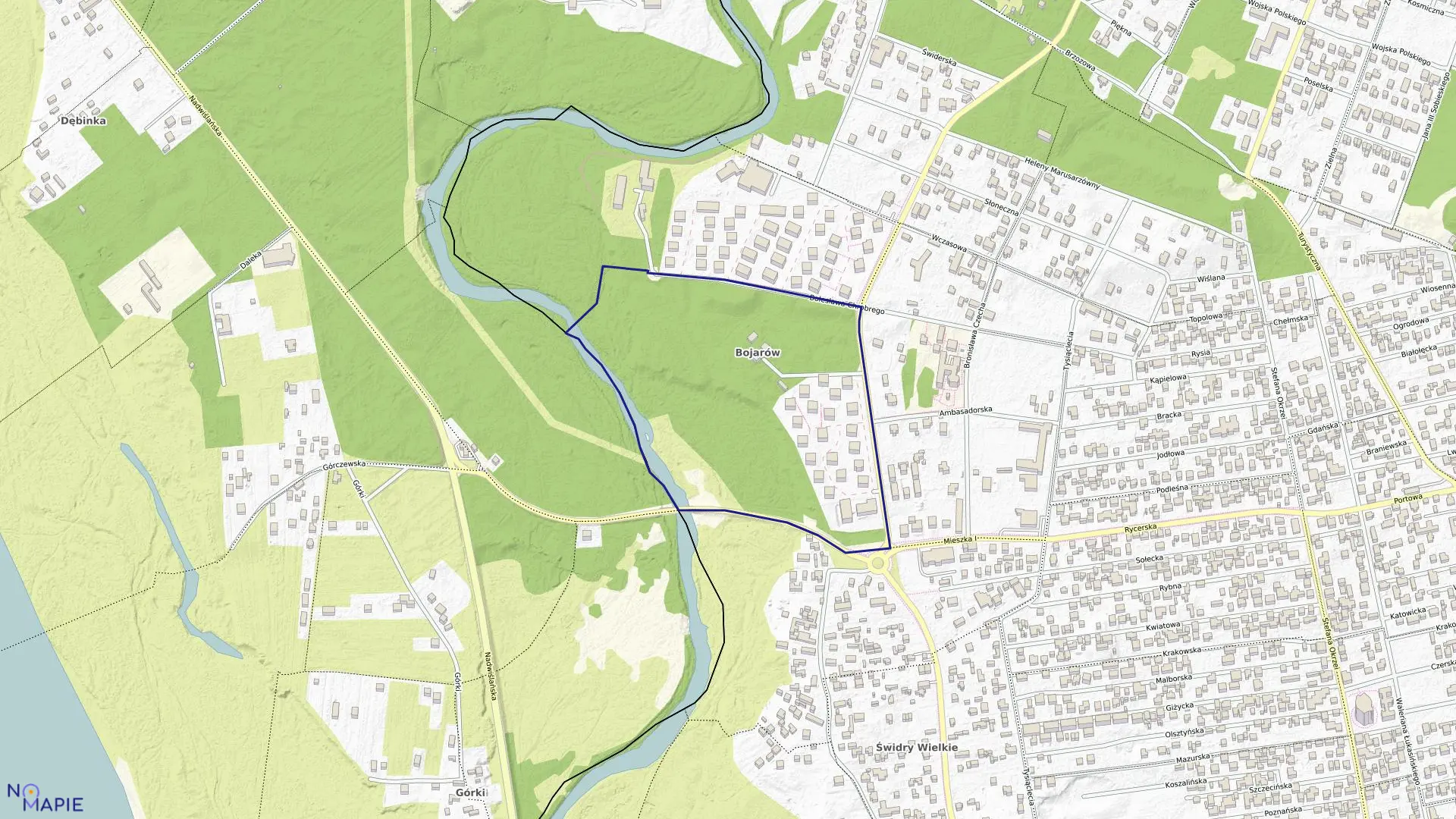 Mapa obrębu 24 w mieście Otwock