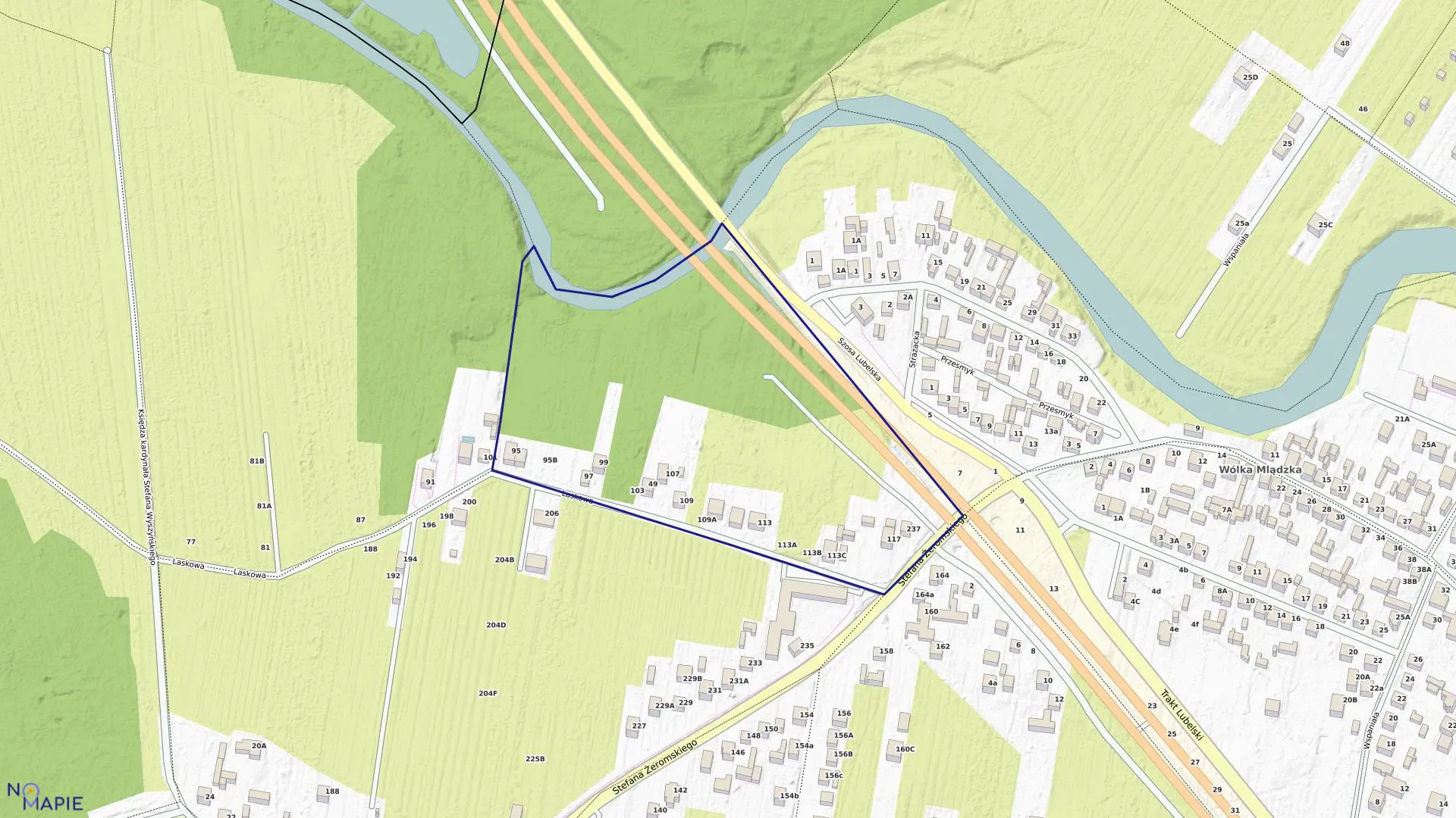 Mapa obrębu 241 w mieście Otwock