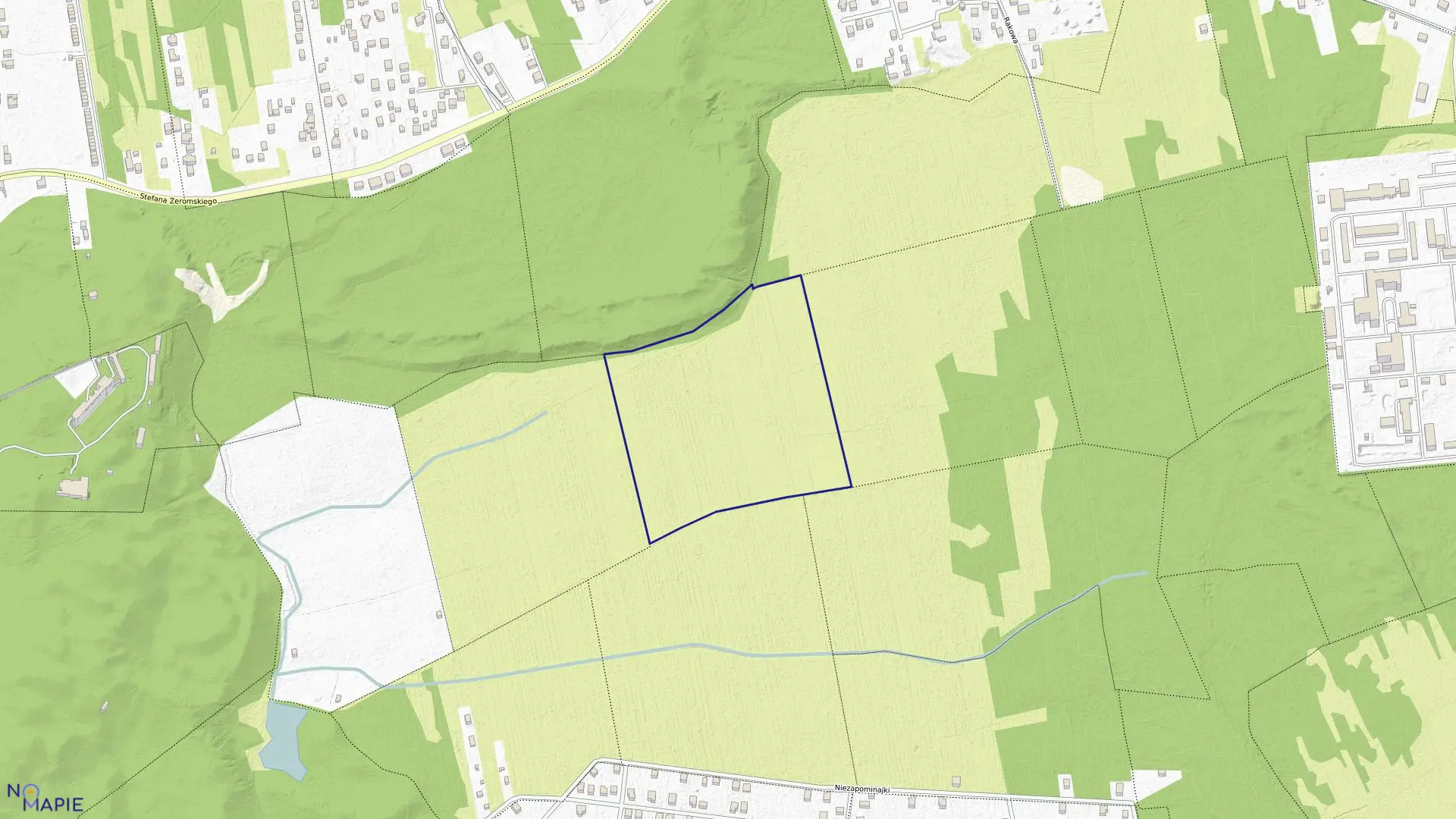 Mapa obrębu 253 w mieście Otwock