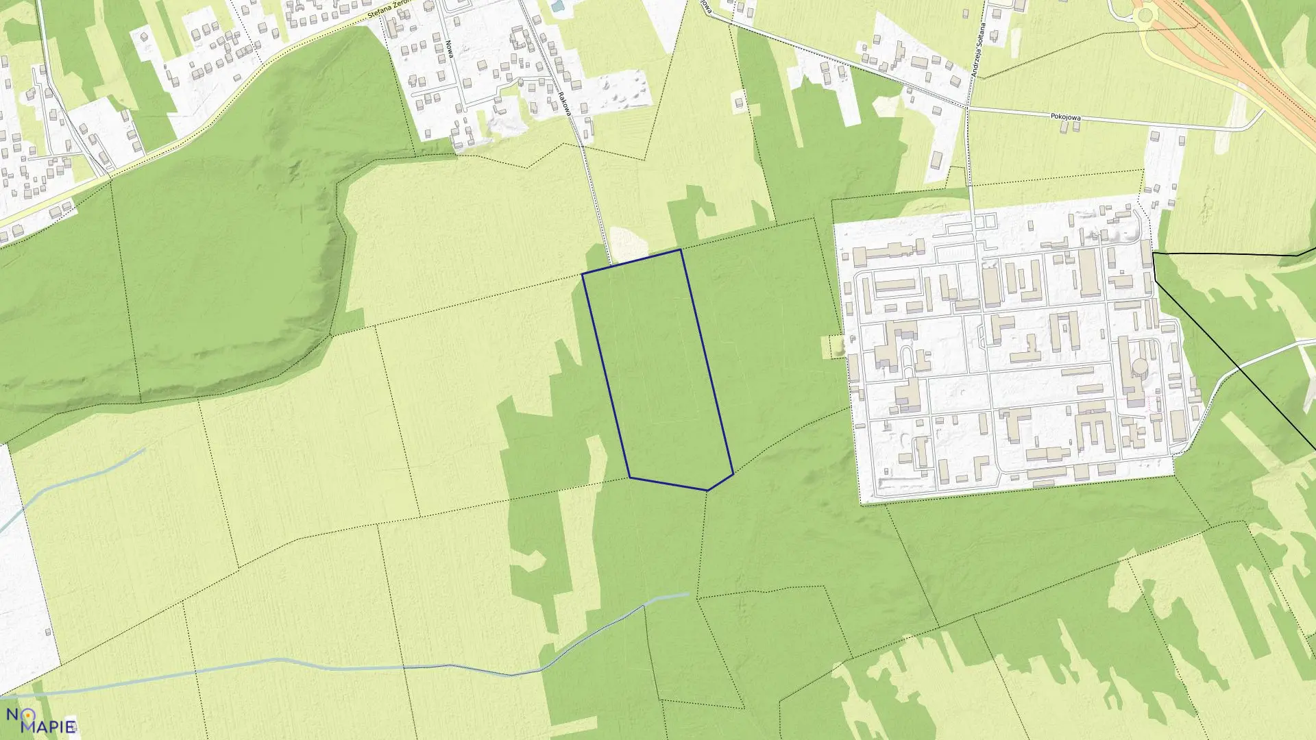 Mapa obrębu 255 w mieście Otwock