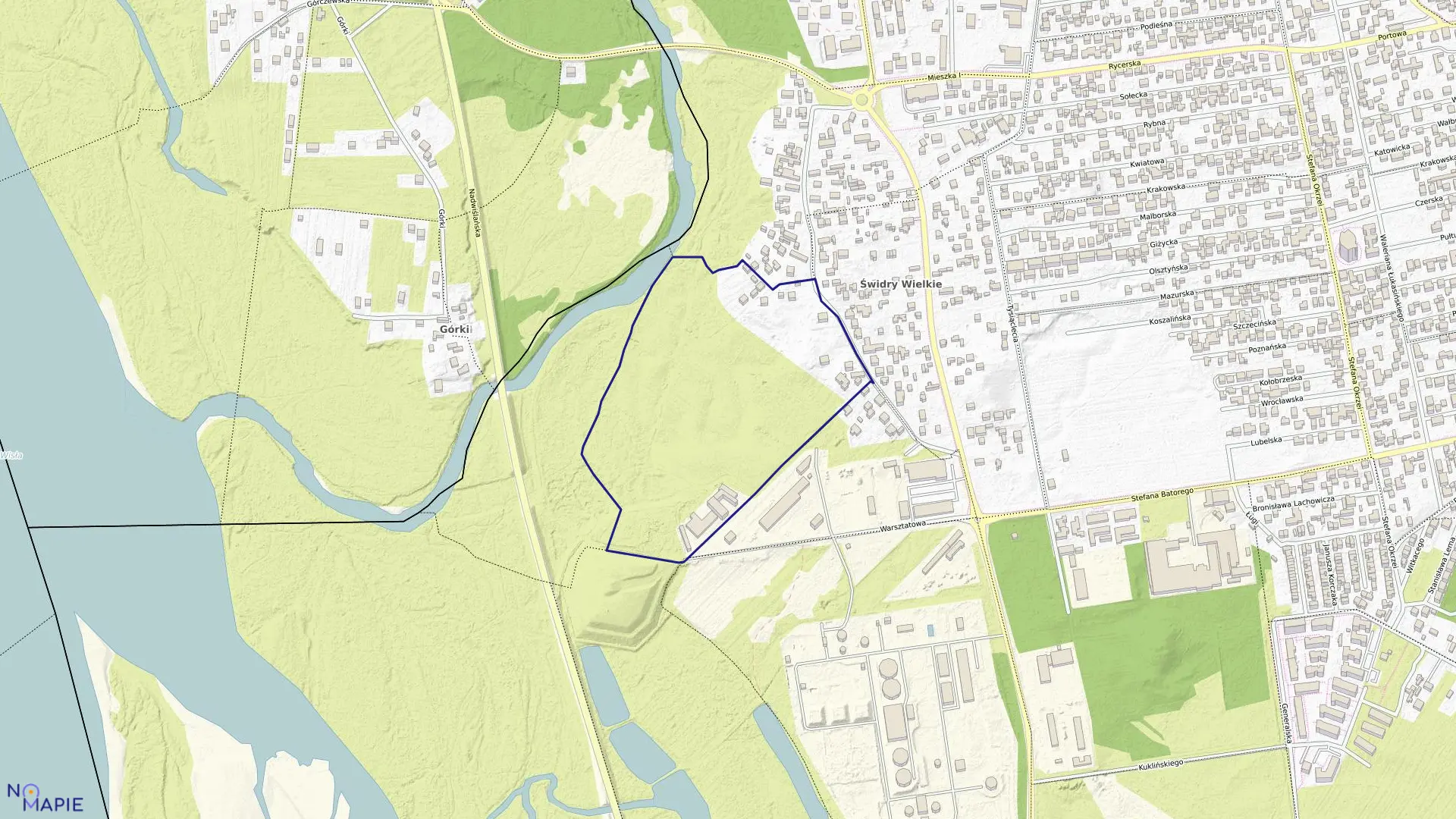 Mapa obrębu 26 w mieście Otwock