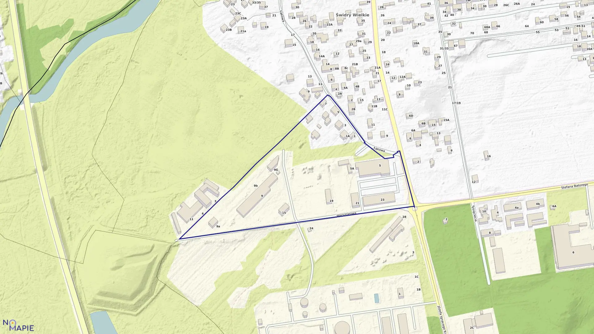 Mapa obrębu 27 w mieście Otwock