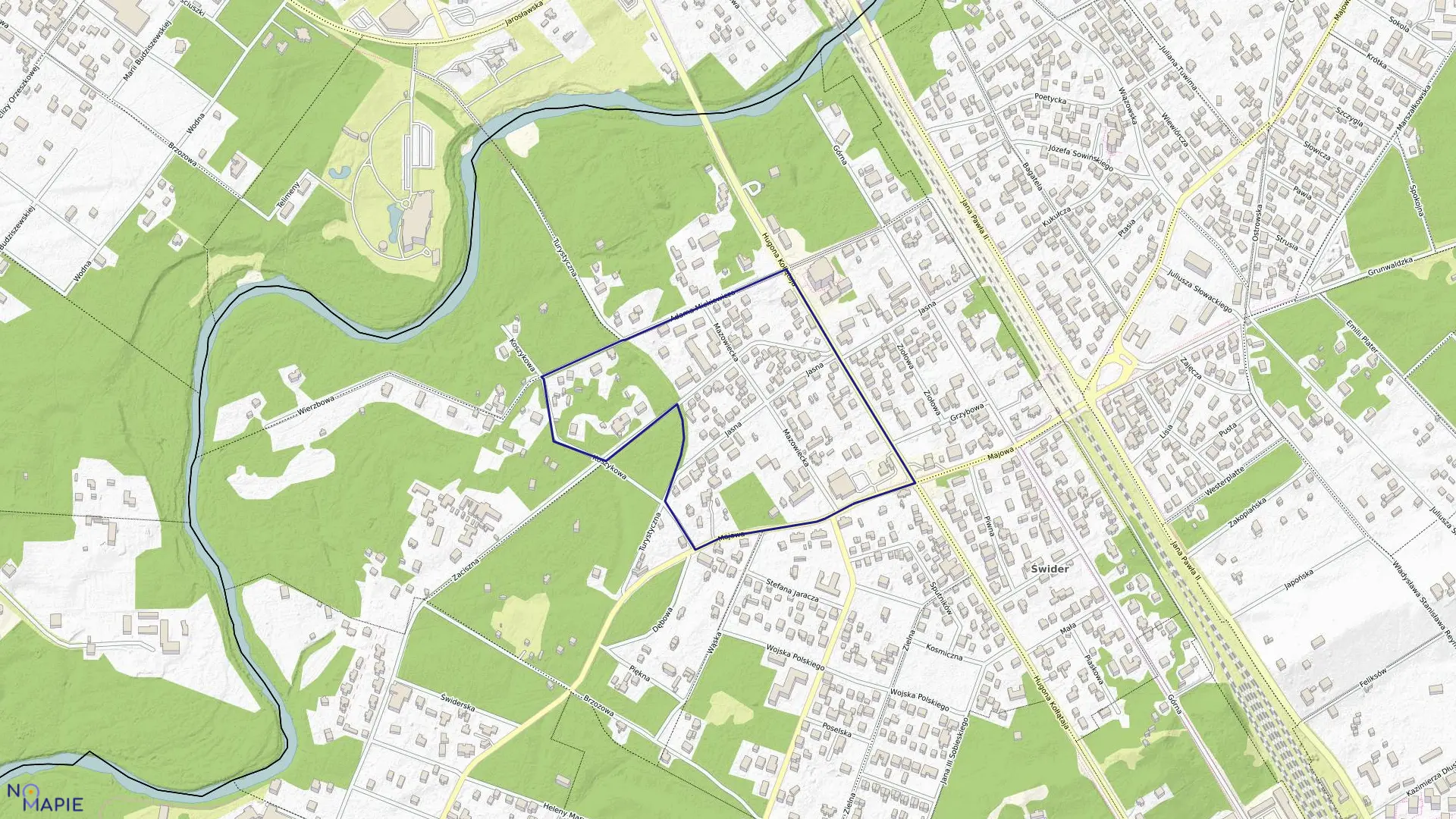 Mapa obrębu 3 w mieście Otwock