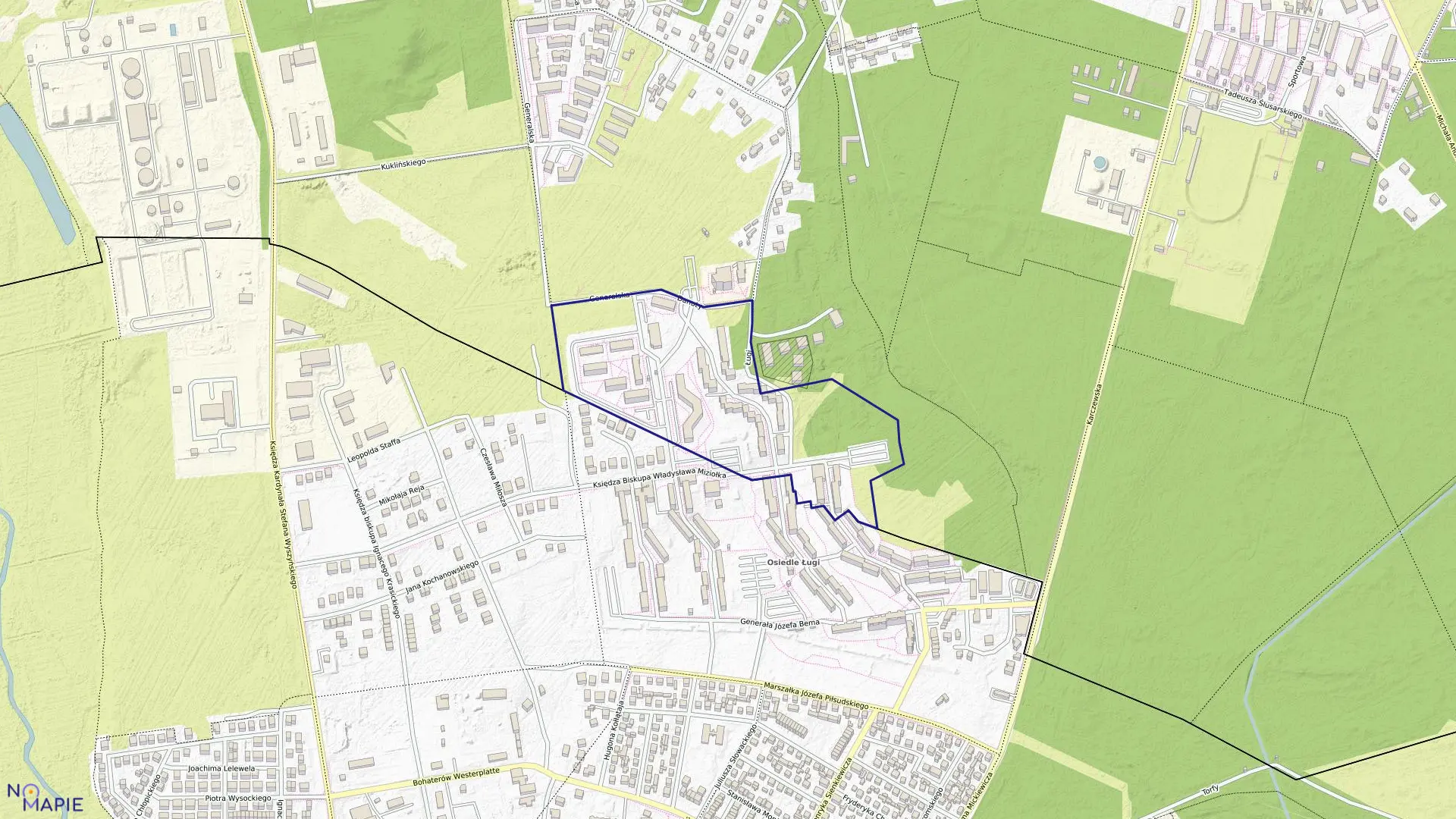 Mapa obrębu 30 w mieście Otwock