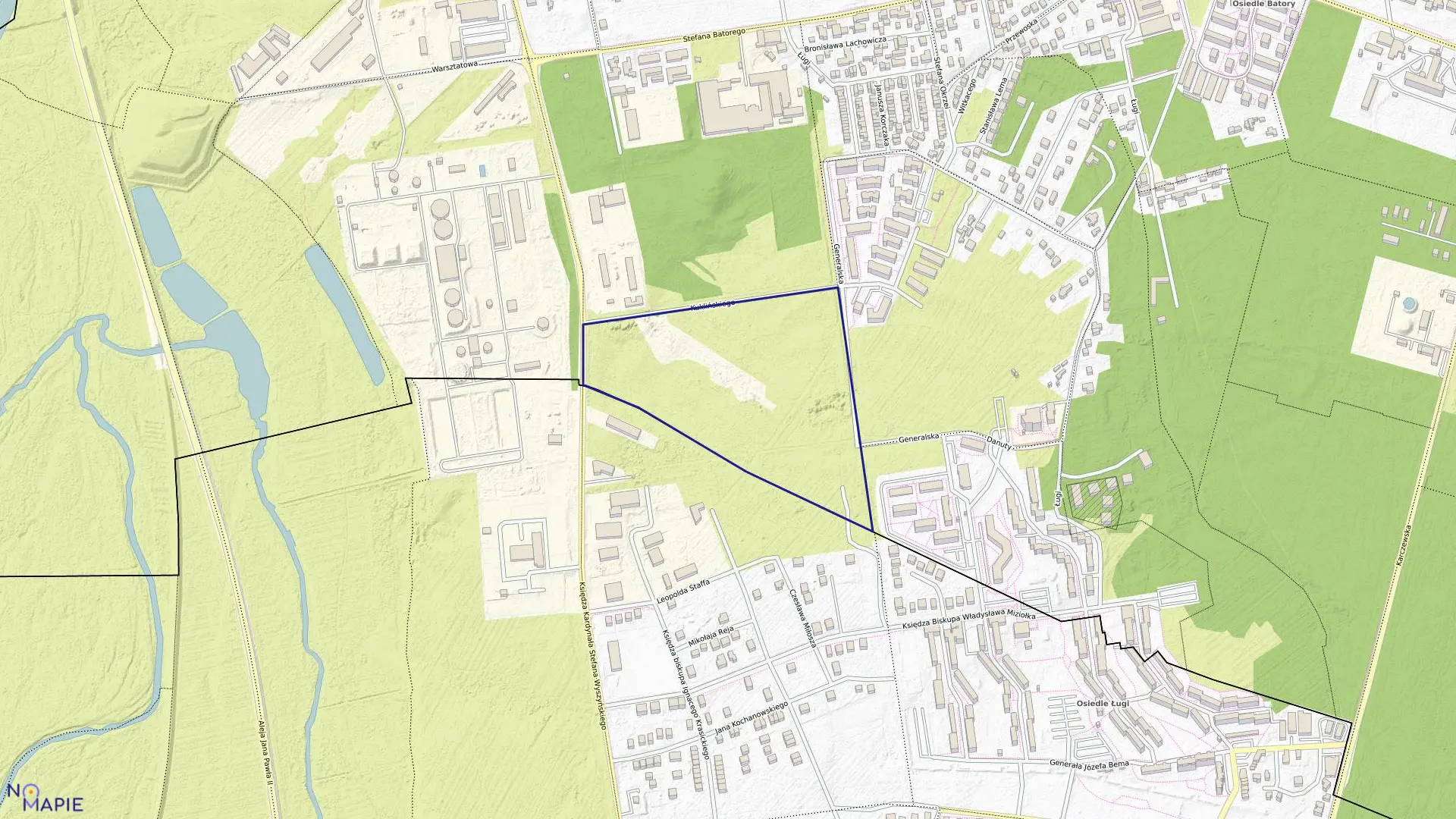 Mapa obrębu 32 w mieście Otwock