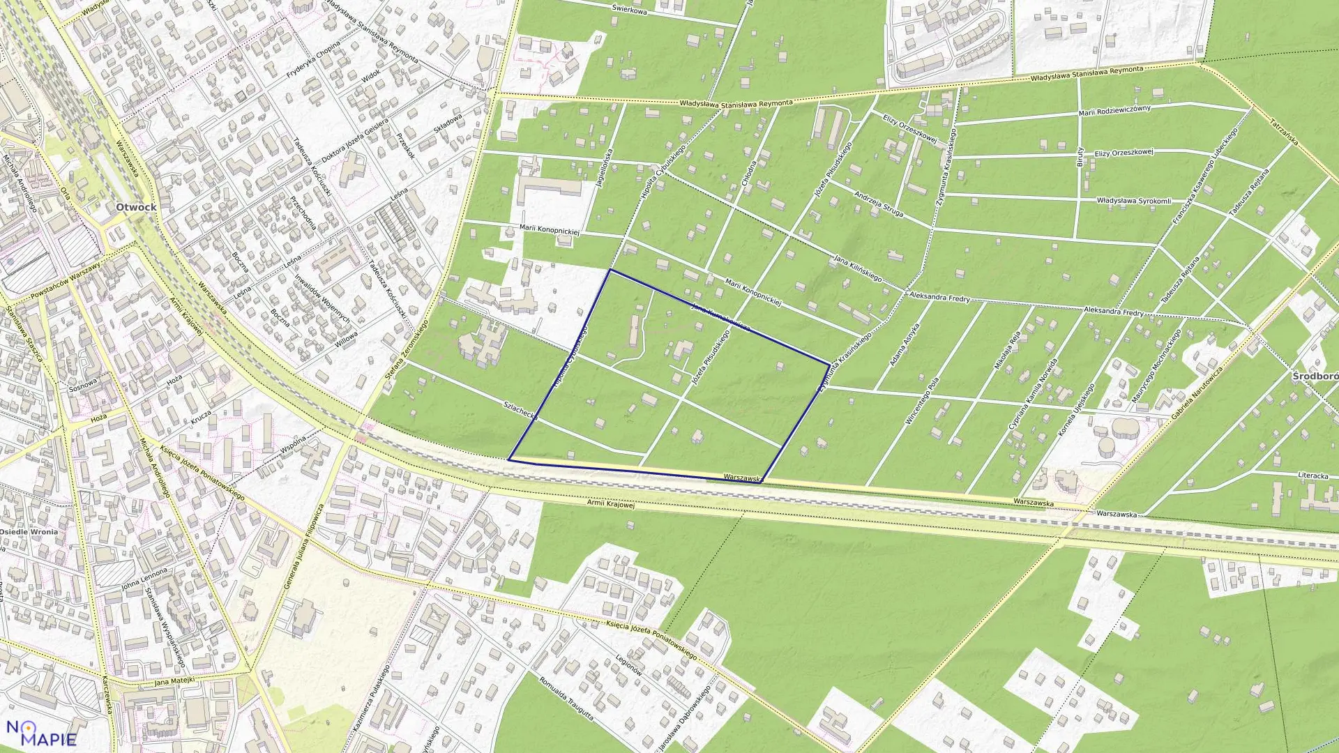 Mapa obrębu 78 w mieście Otwock