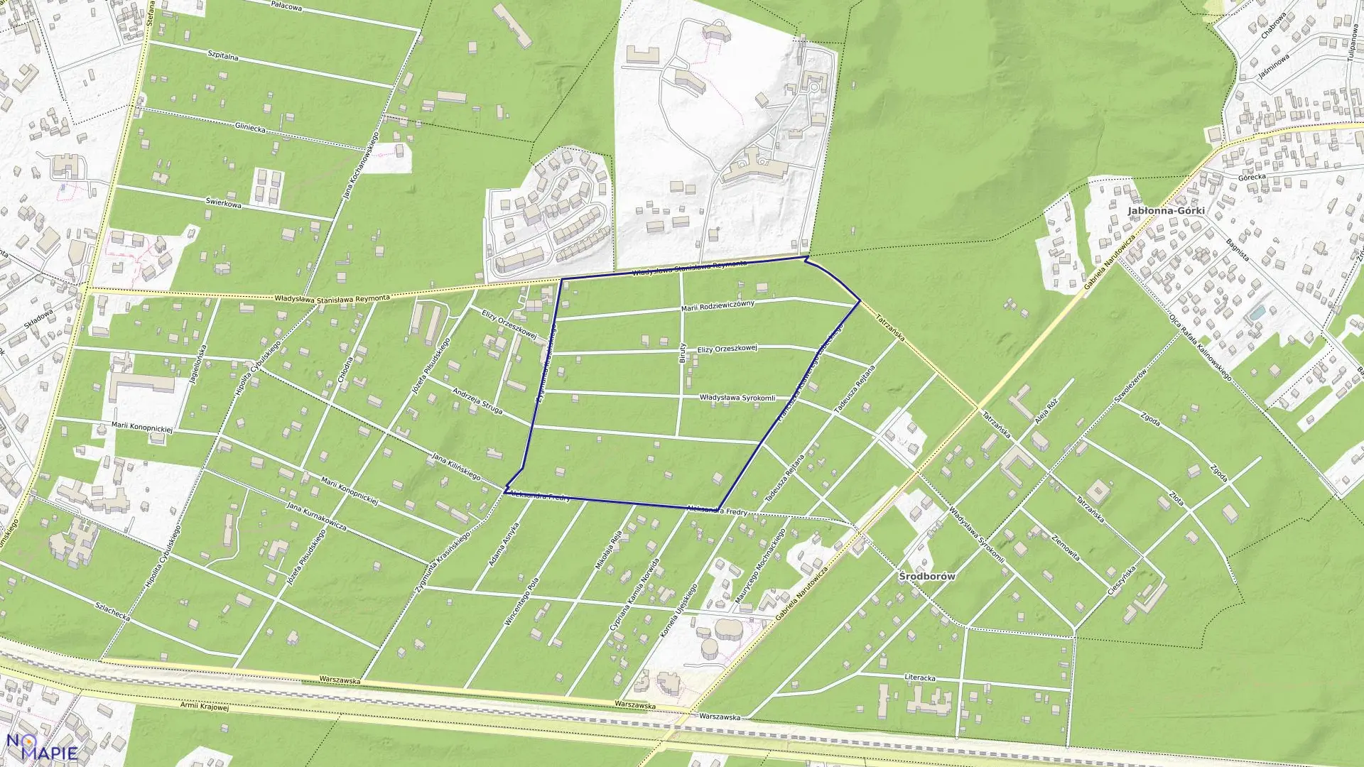 Mapa obrębu 79 w mieście Otwock