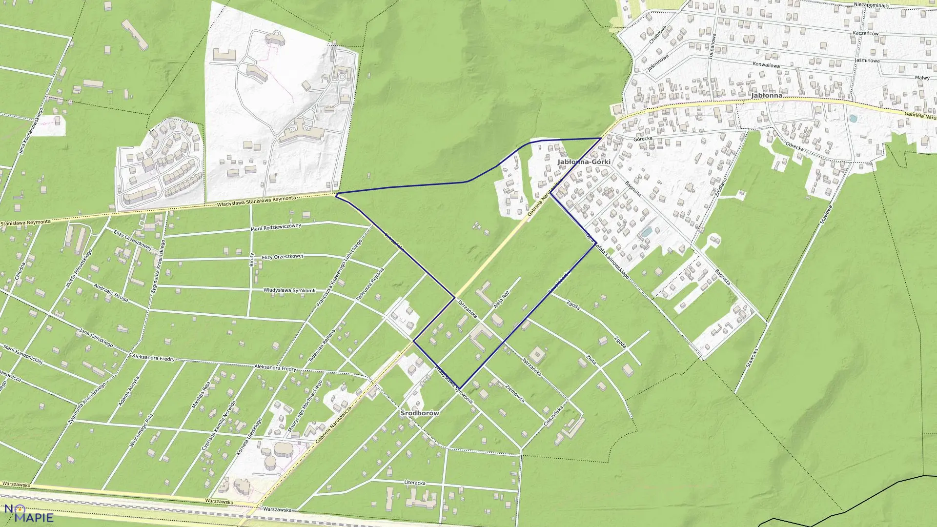 Mapa obrębu 82 w mieście Otwock